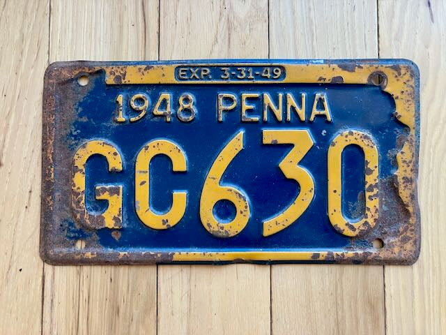 1948 Pennsylvania License Plate