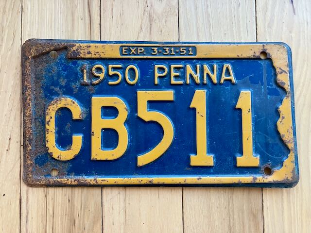 1950 Pennsylvania License Plate