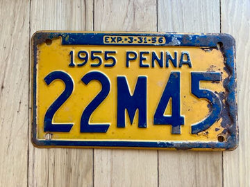 1955 Pennsylvania License Plate