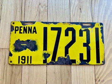 1911 Pennsylvania License Plate