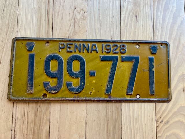 1928 Pennsylvania License Plate