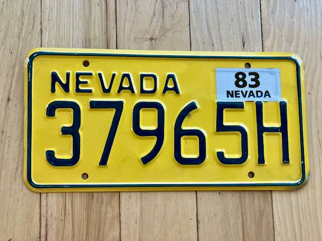 1983 Nevada License Plate