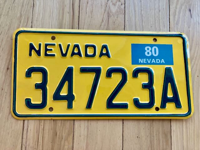 1980 Nevada License Plate