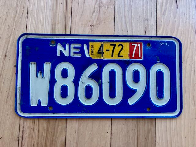 1971 Nevada License Plate