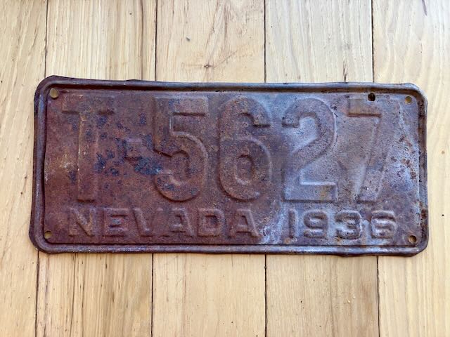 1935 Nevada License Plate