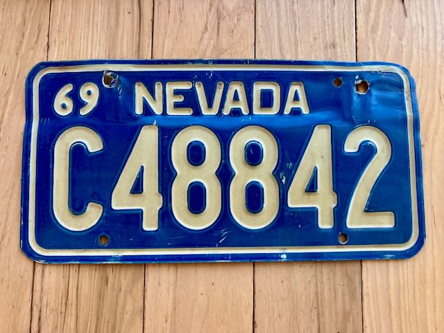 1969 Nevada License Plate