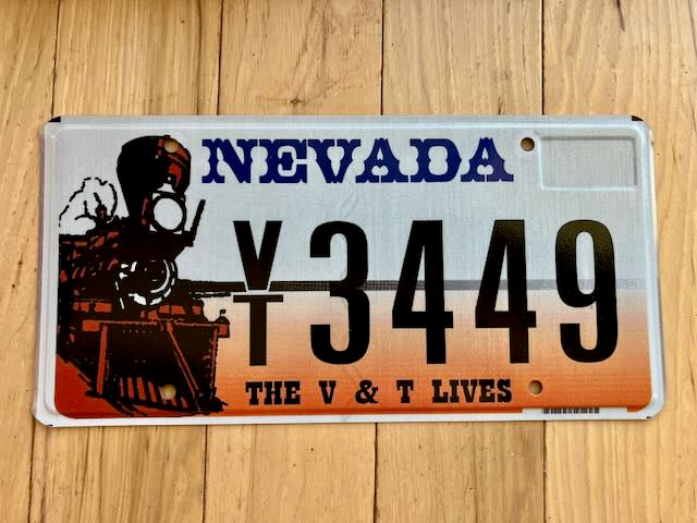 Nevada The V&T Lives License Plate