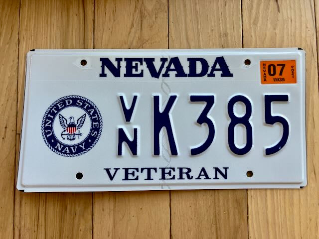 Nevada Navy Veteran License Plate