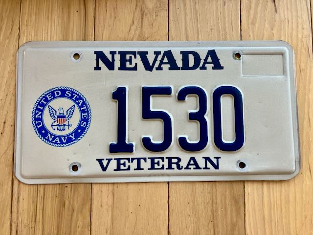 Nevada Navy Veteran License Plate