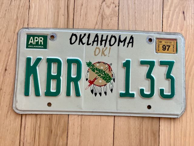 1997 Oklahoma License Plate