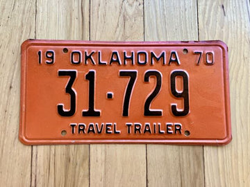 1970 Oklahoma License Plate