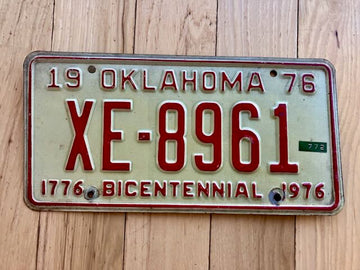 1976 Oklahoma License Plate