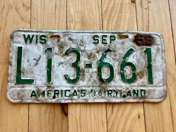 1956 Wisconsin License Plate