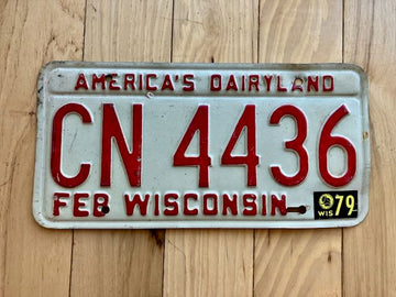 1979 Wisconsin License Plate