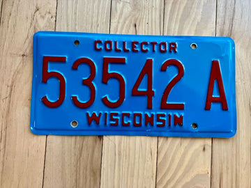 Wisconsin Collector License Plate