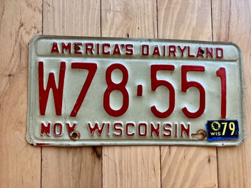 1979 Wisconsin License Plate