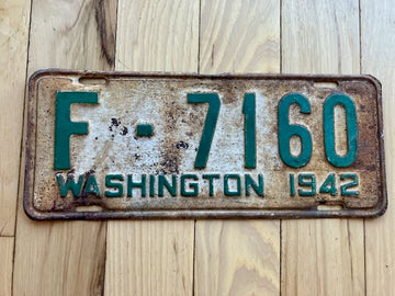 1942 Washington State Whatcom County License Plate