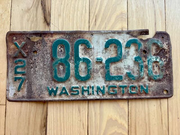 1927 Washington State License Plate