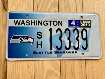 2019 Washington State Seattle Seahawks License Plate