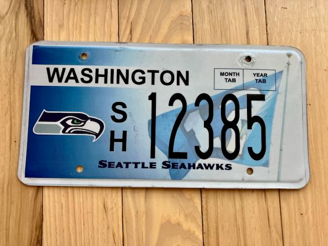 Washington State Seattle Seahawks License Plate