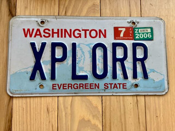 2006 Washington State Vanity License Plate