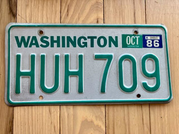 1986 Washington State License Plate