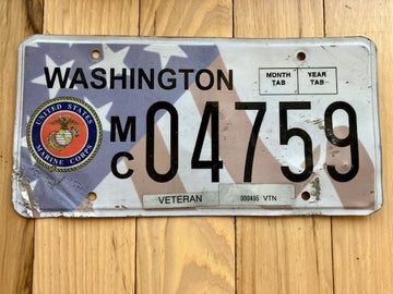 Washington State Marine Corps License Plate