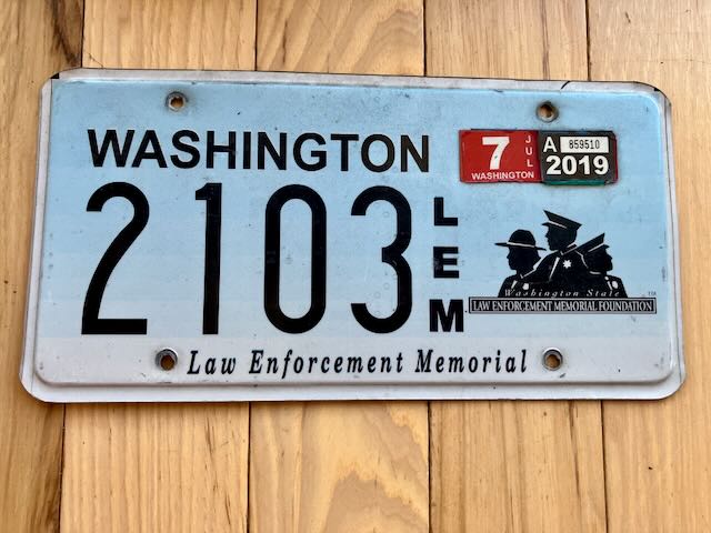 2019 Washington State LEM License Plate – RusticPlates