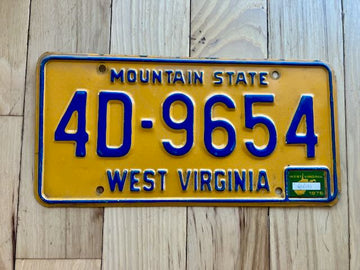 1976 West Virginia License Plate