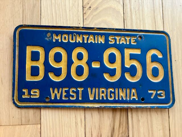 1973 West Virginia License Plate