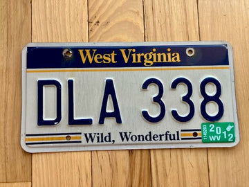 2012 West Virginia License Plate