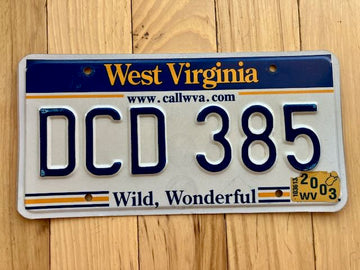 2003 West Virginia License Plate