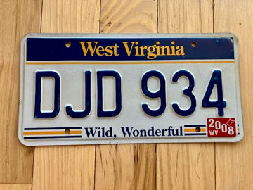 2008 West Virginia License Plate