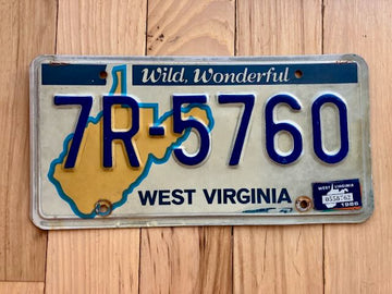 1986 West Virginia License Plate