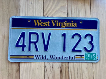 2012 West Virginia License Plate