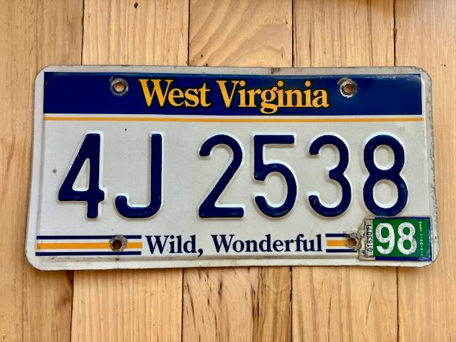 1998 West Virginia License Plate