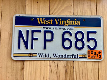 2013 West Virginia License Plate