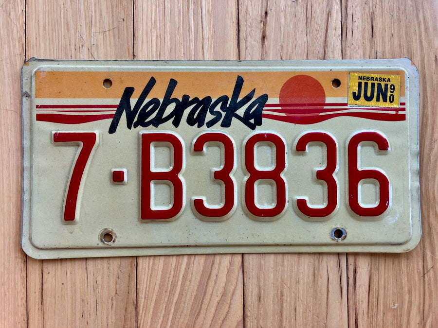 1990 Nebraska License Plate