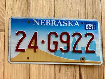 2001 Nebraska License Plate