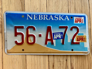 2000 Nebraska License Plate