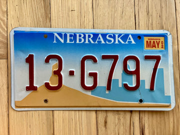 2002 Nebraska License Plate