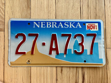 2000 Nebraska License Plate