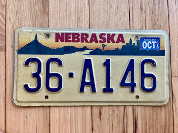 1996 Nebraska License Plate