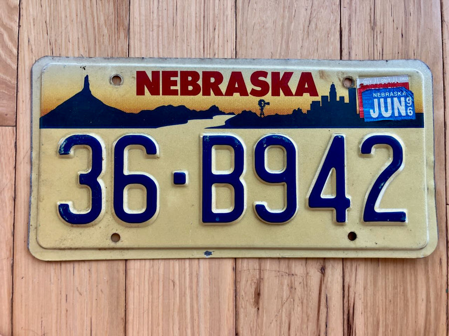 1996 Nebraska License Plate