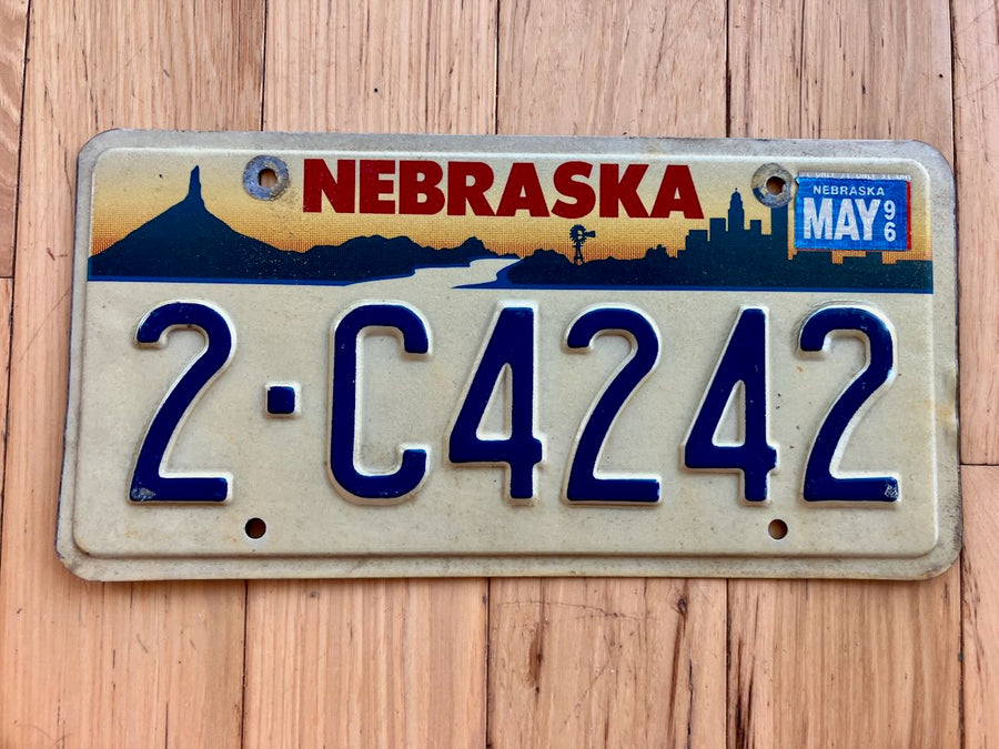 1996 Nebraska License Plate