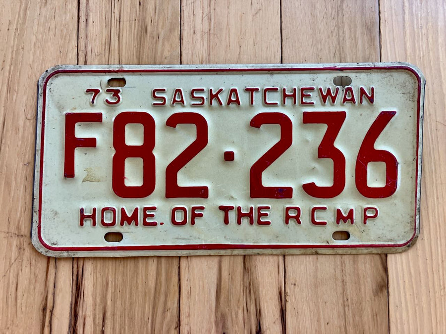 1973 Saskatchewan License Plate