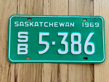 1969 Saskatchewan School Bus License Plate