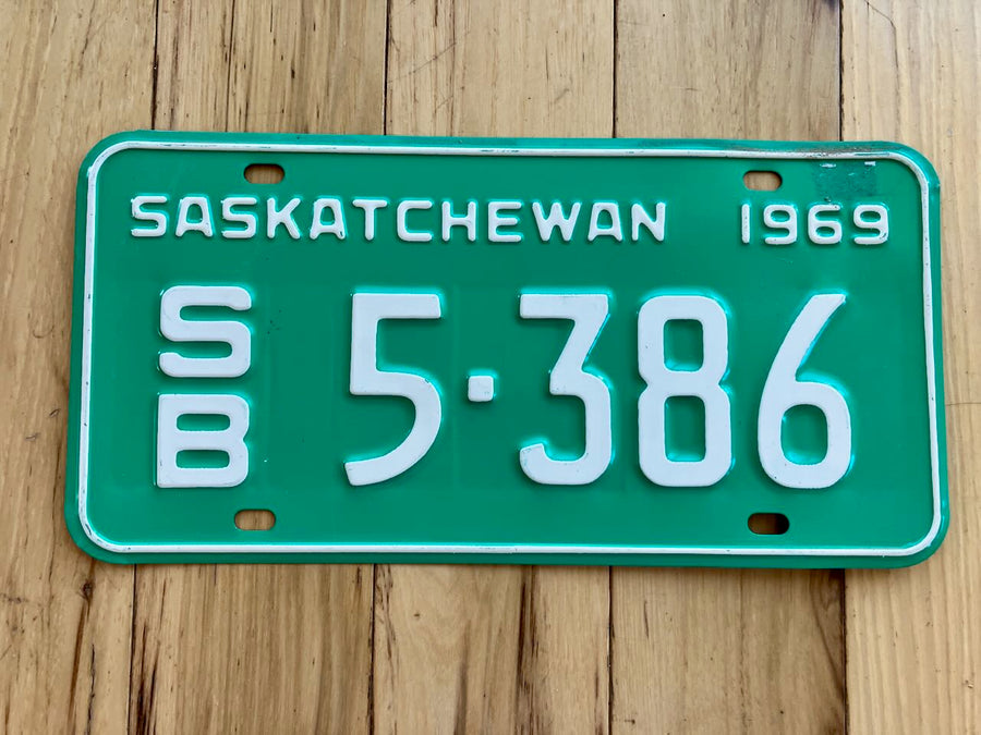 1969 Saskatchewan School Bus License Plate