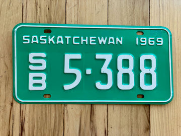 1969 Saskatchewan School Bus License Plate