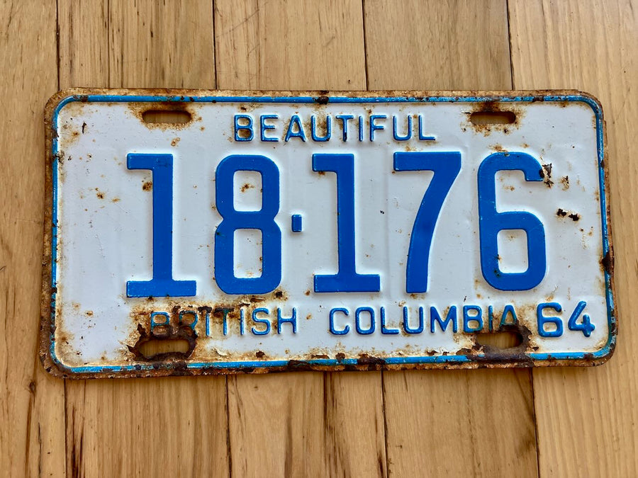 1964 British Columbia License Plate